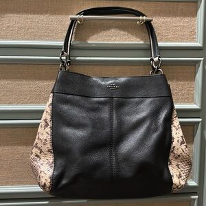 Black Snakeprint Coach bag